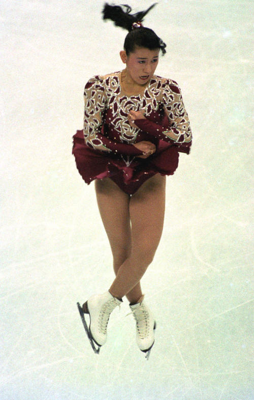 92年2月、アルベールビル五輪フィギュア女子シングルで銀メダルを獲得した伊藤みどりの演技