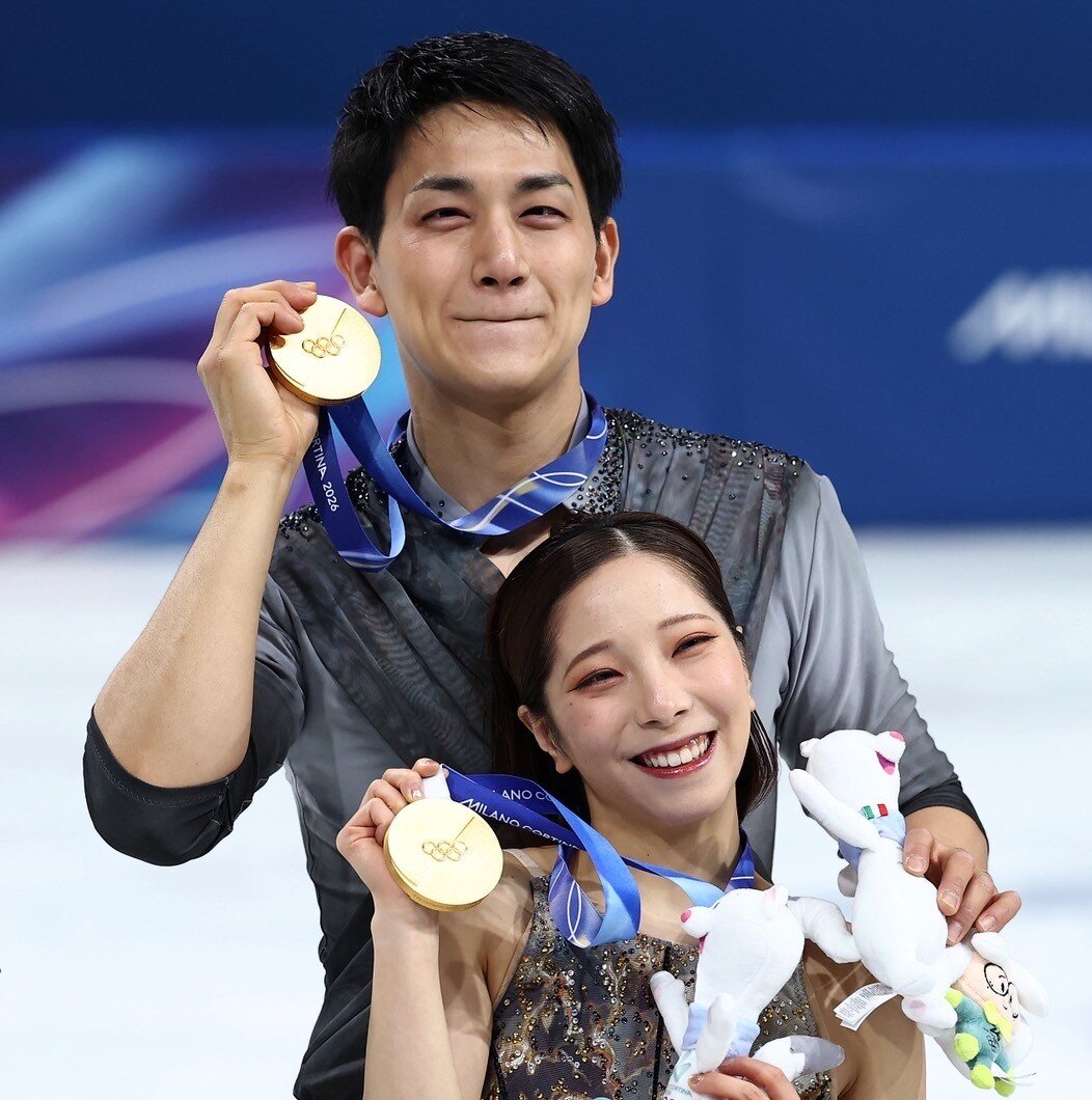 フィギュアスケート・ペアの三浦璃来さん、木原龍一さん組（2026年2月撮影）