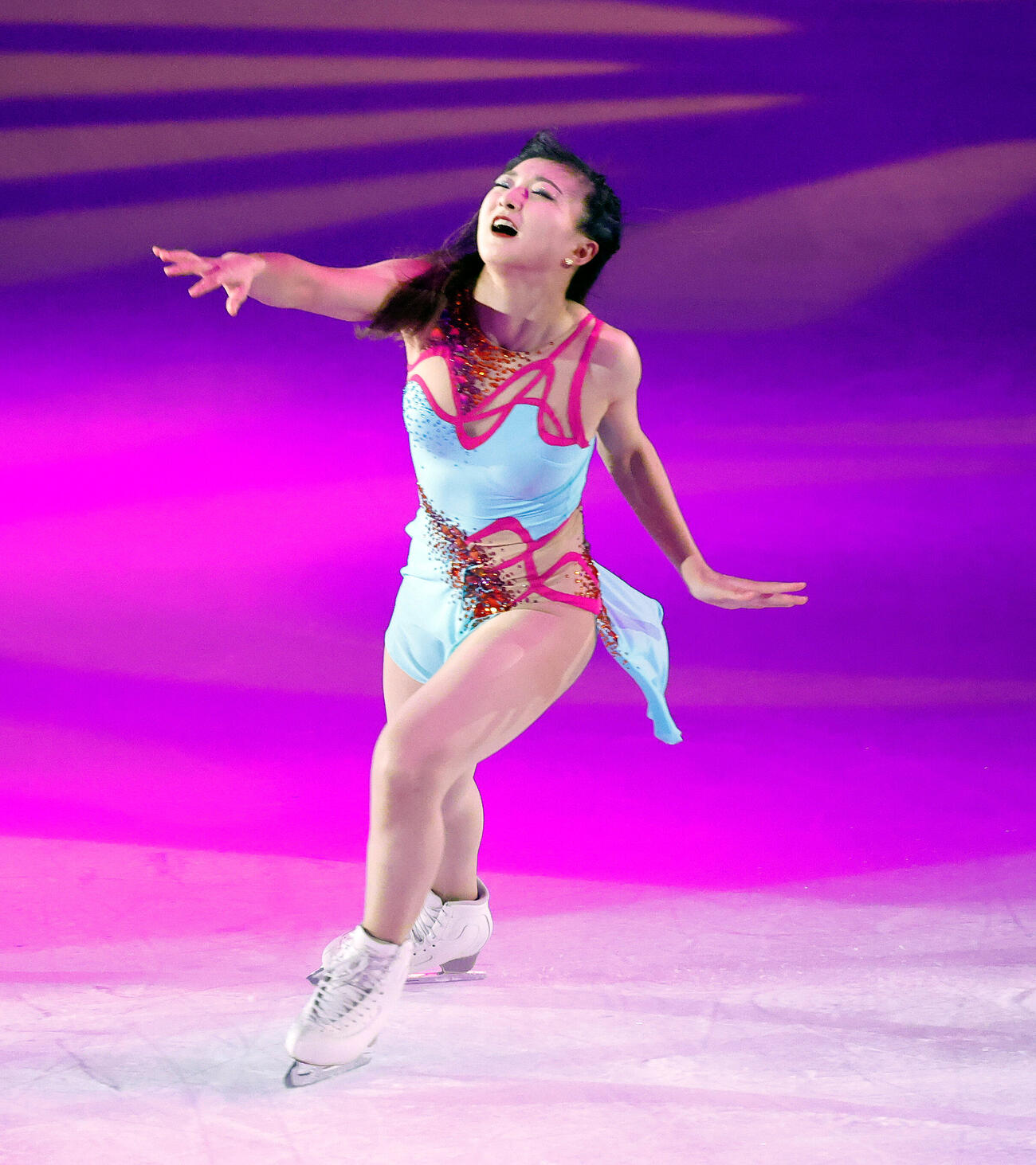 ファンタジー・オン・アイス2026　演技する坂本花織（撮影・山本朝陽）