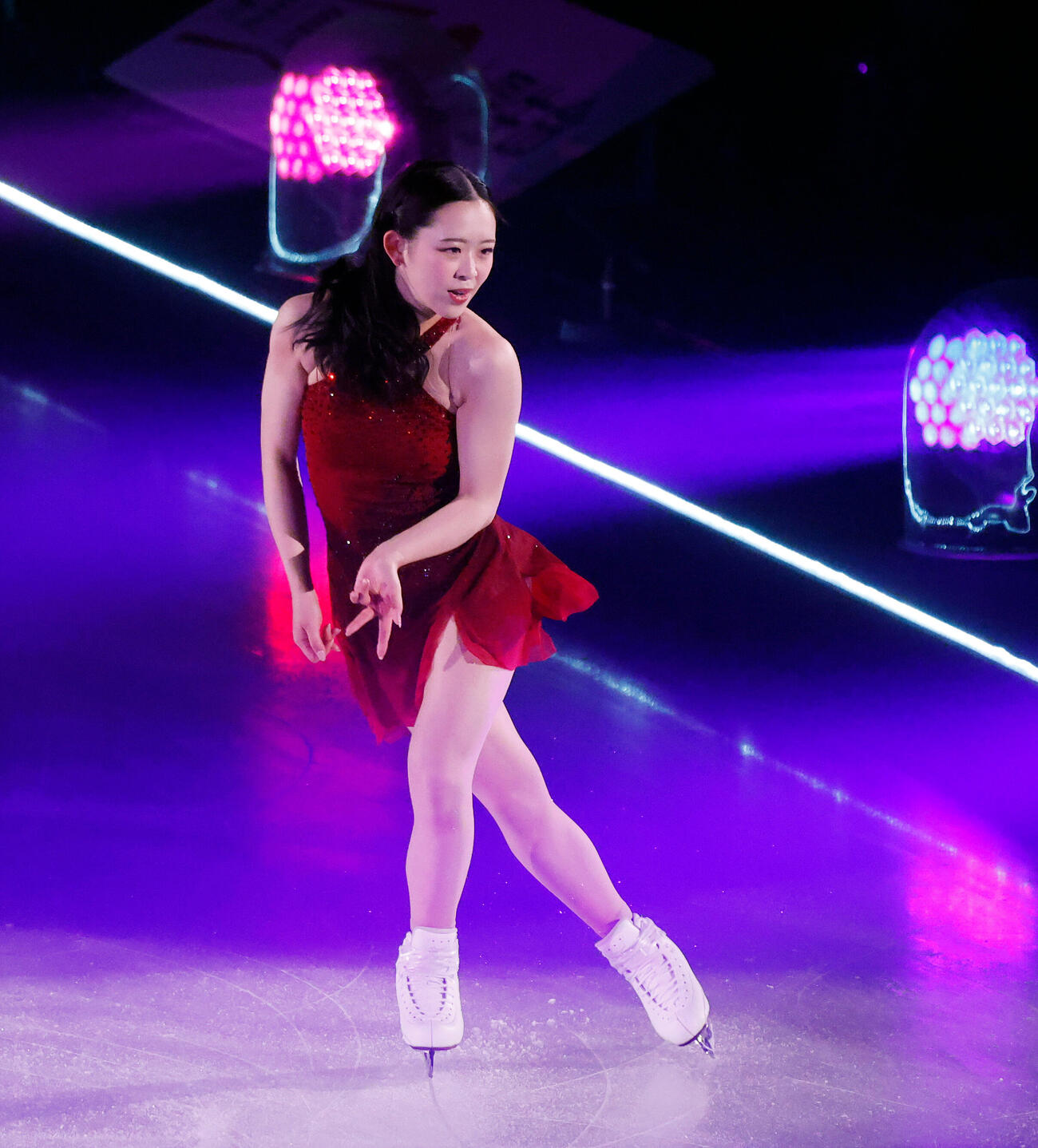 ファンタジー・オン・アイス2026　演技する青木祐奈（撮影・山本朝陽）