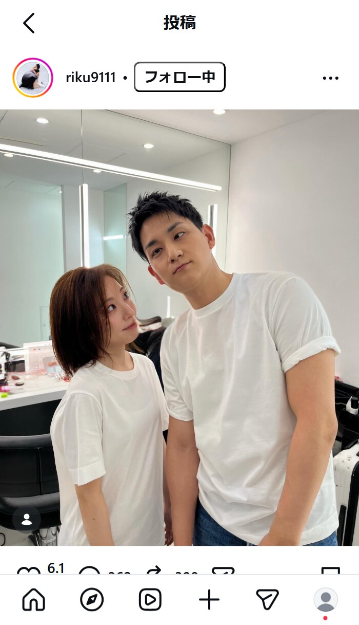 三浦璃来さんのインスタグラムから