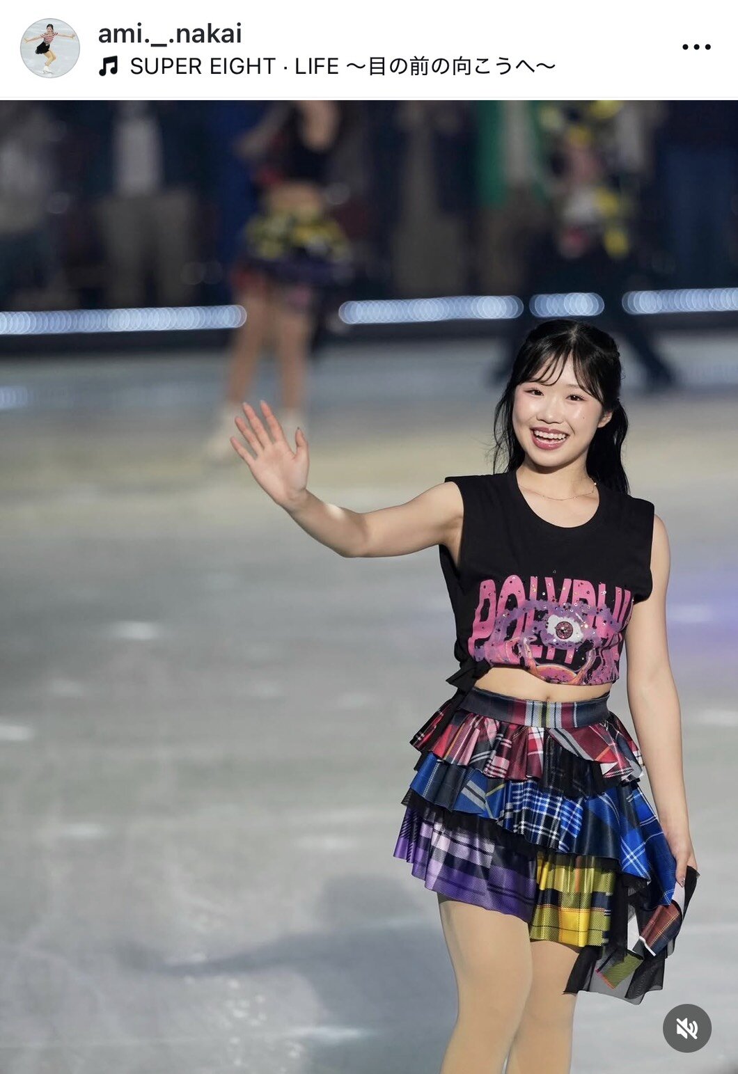 アイスショー「ファンタジー・オン・アイス」の様子を投稿した中井亜美（本人のインスタグラムから）