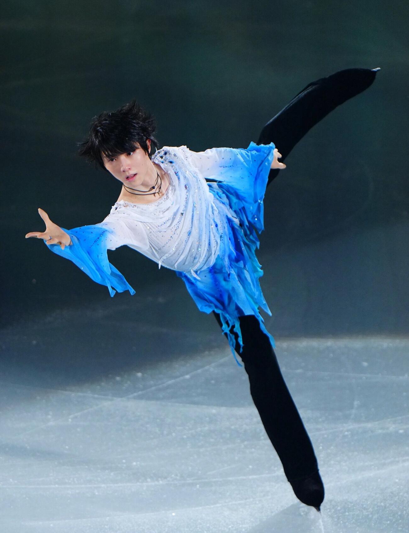 羽生結弦さん×NHK東日本大震災15年震災伝承ソング「幾重」　コラボ企画　演技する羽生結弦さんⓒNHK