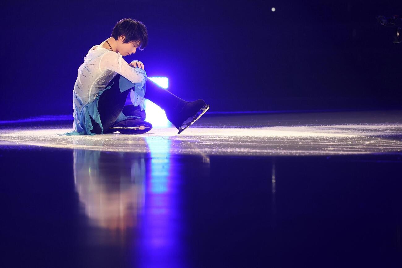 羽生結弦さん×NHK東日本大震災15年震災伝承ソング「幾重」　コラボ企画　演技する羽生結弦さんⓒNHK