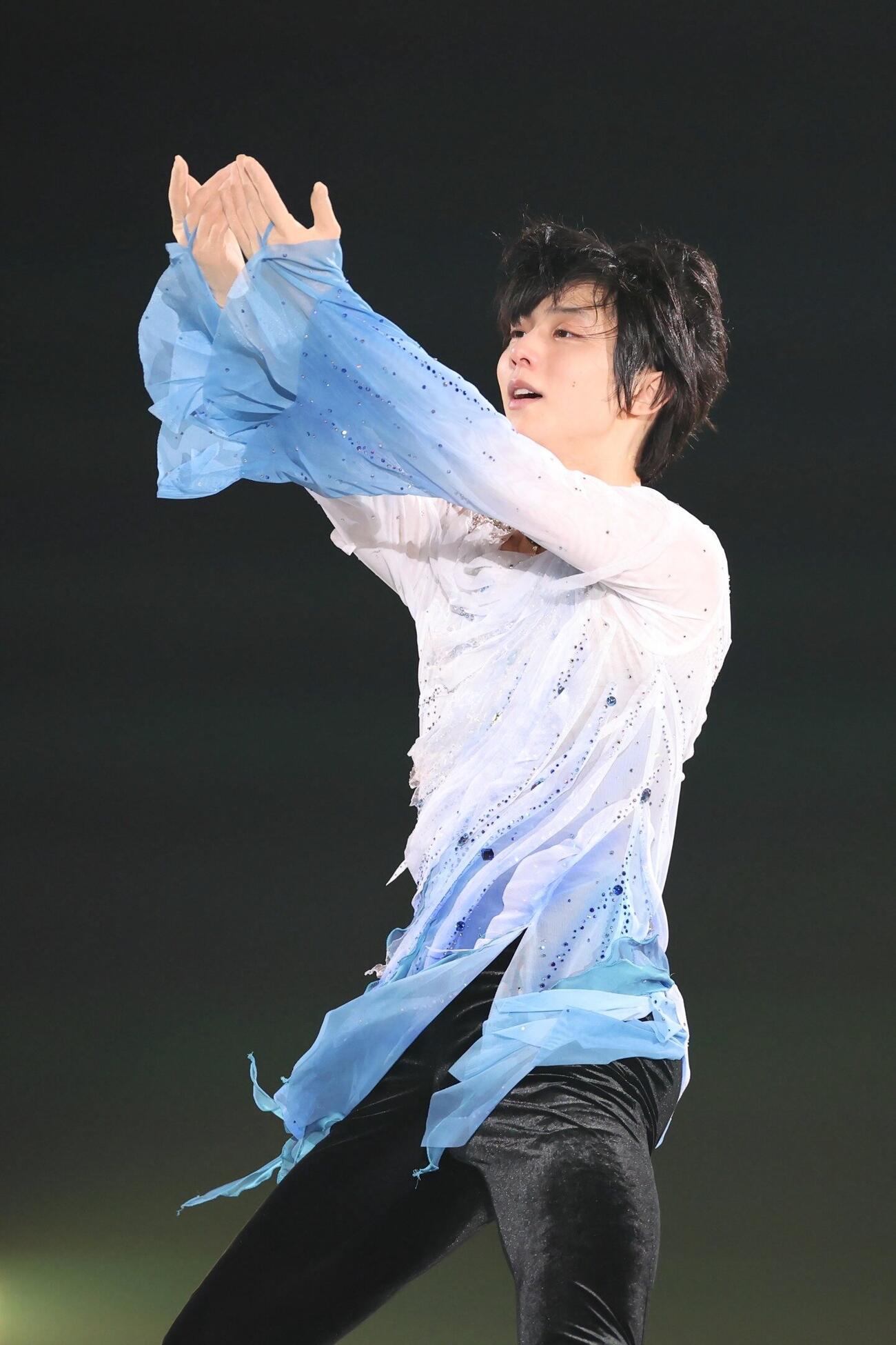 羽生結弦さん×NHK東日本大震災15年震災伝承ソング「幾重」　コラボ企画　演技する羽生結弦さんⓒNHK