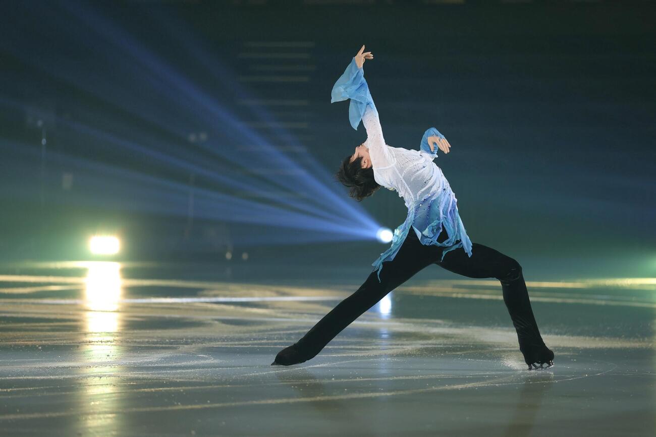 羽生結弦さん×NHK東日本大震災15年震災伝承ソング「幾重」　コラボ企画　演技する羽生結弦さんⓒNHK