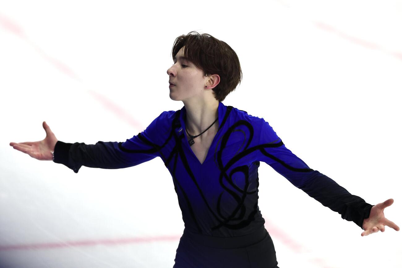 「ドリーム・オン・アイス2026」で華麗な演技を披露する中田璃士（撮影・宮地輝）