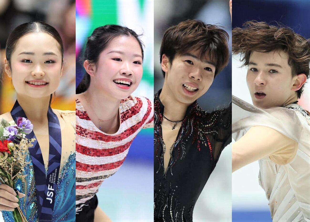 左から島田麻央、中井亜美、佐藤駿、中田璃士