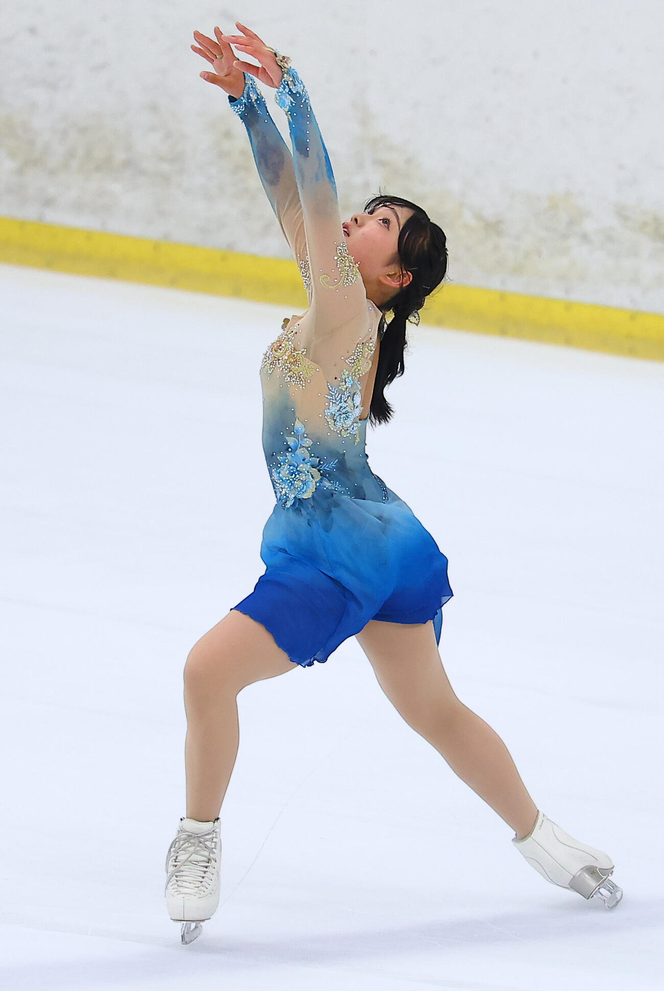 ジュニア女子のフリーでトップとなり、総合2位になった和田薫子（撮影・野上伸悟）