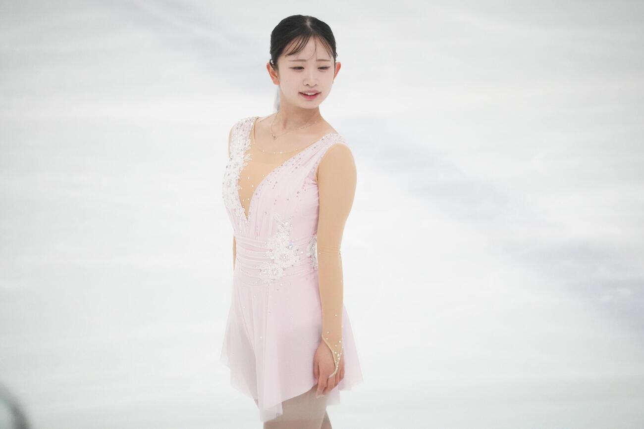演技を披露する高橋舞（撮影・栗林真菜）