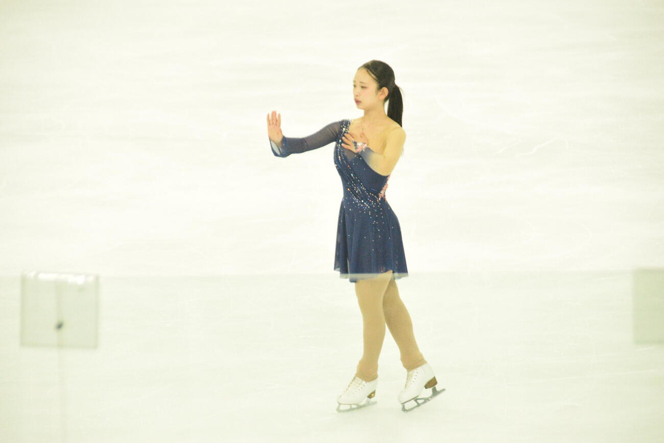 シニア女子フリーで演技する高橋舞
