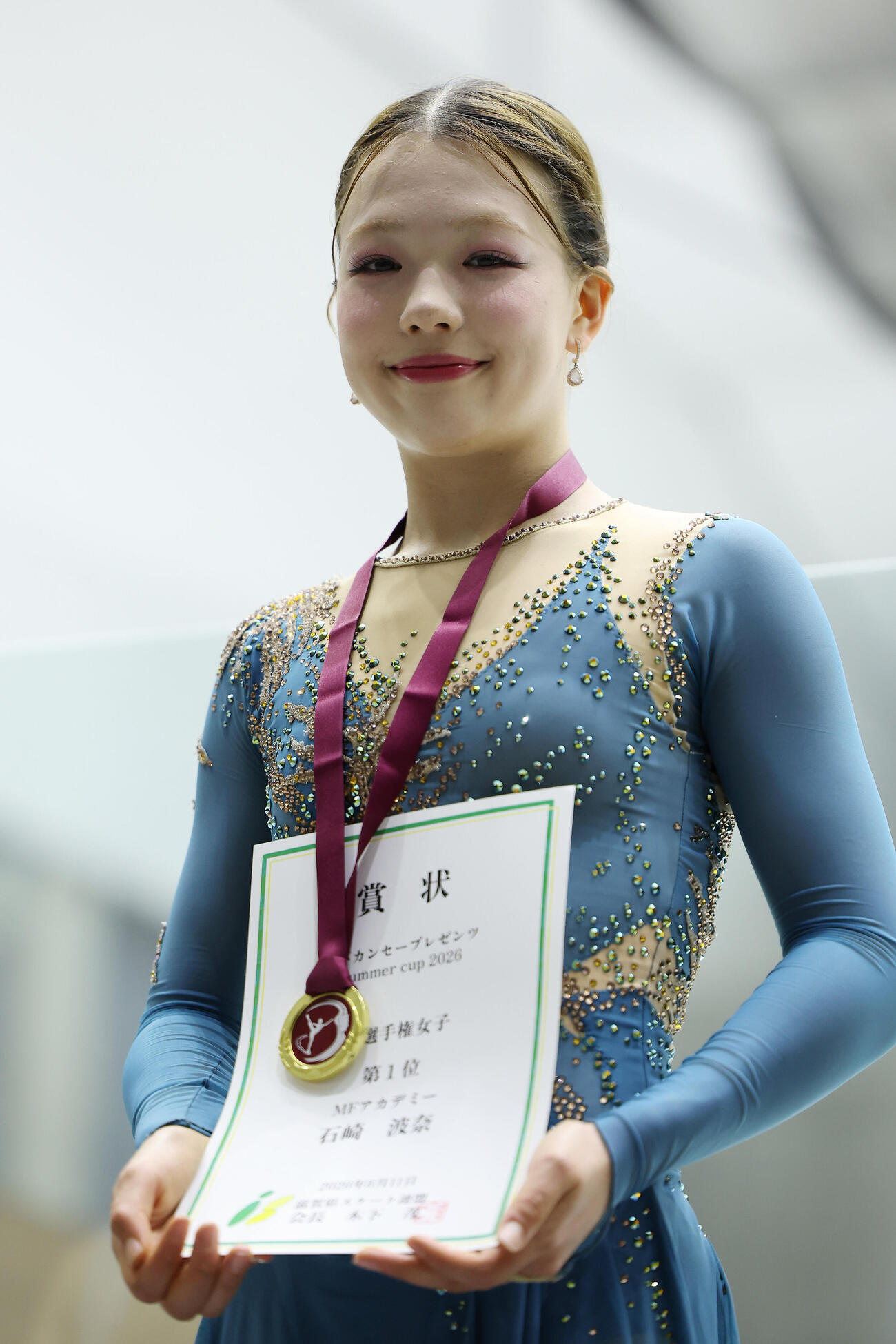 ジュニア女子で優勝した石崎波奈（撮影・前田充）