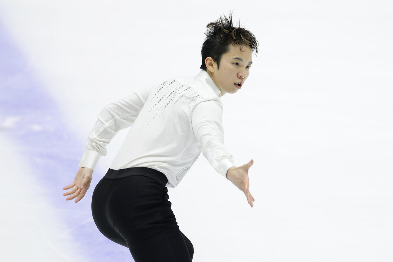 男子フリーで演技する友野一希（撮影・前田充）