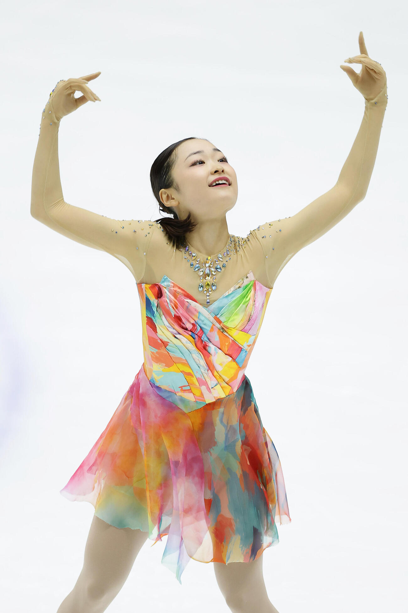 女子フリーで演技する島田麻央（撮影・前田充）