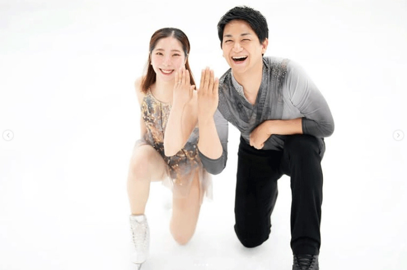 婚約を発表したりくりゅうペア（三浦璃来のインスタグラムから）