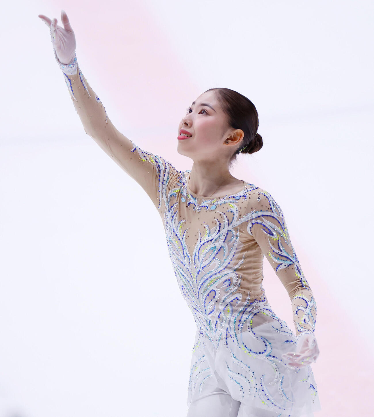 女子フリーで演技をする住吉りをん（撮影・山本朝陽）