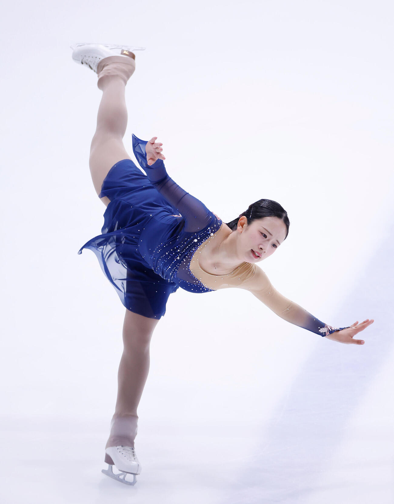 女子フリーで演技をする高橋舞（撮影・山本朝陽）