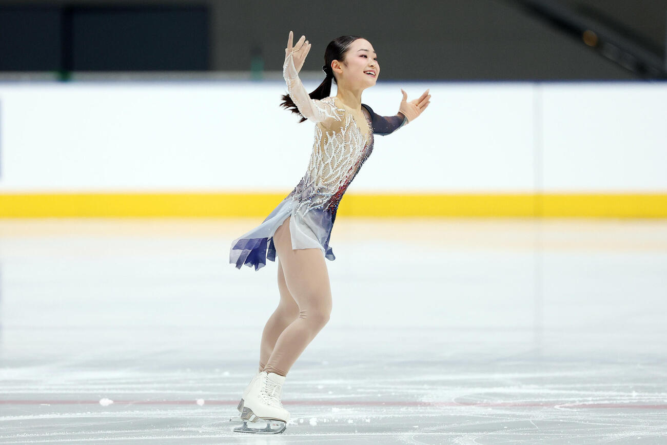 女子SPで華麗な演技を披露する島田麻央（撮影・宮地輝）