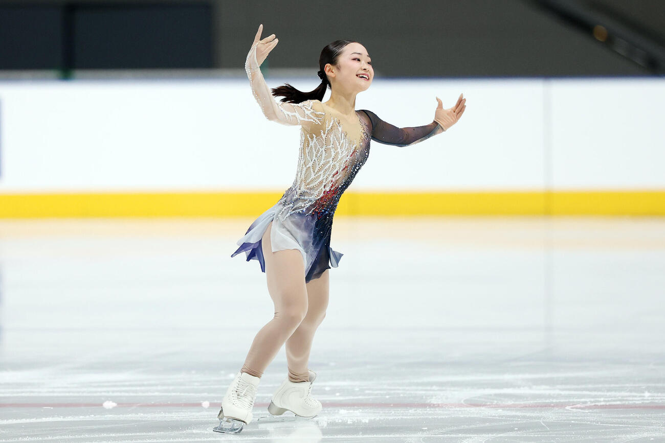 女子SPで華麗な演技を披露する島田麻央（撮影・宮地輝）
