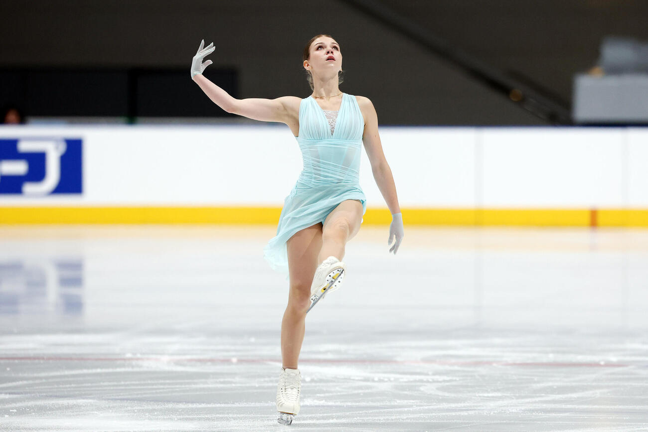 女子SPで華麗な演技を披露するアレクサンドラ・イグナトワ（撮影・宮地輝）