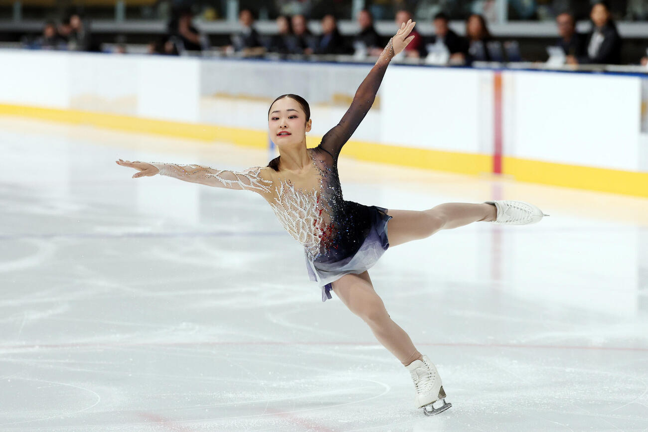 女子SPで華麗な演技を披露する島田麻央（撮影・宮地輝）