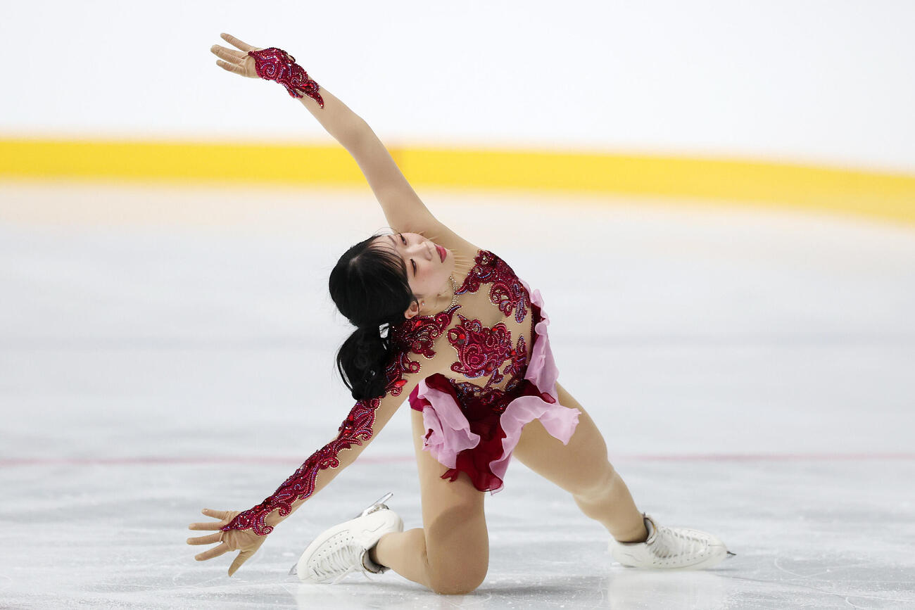 女子SPで華麗な演技を披露する中井亜美（撮影・宮地輝）