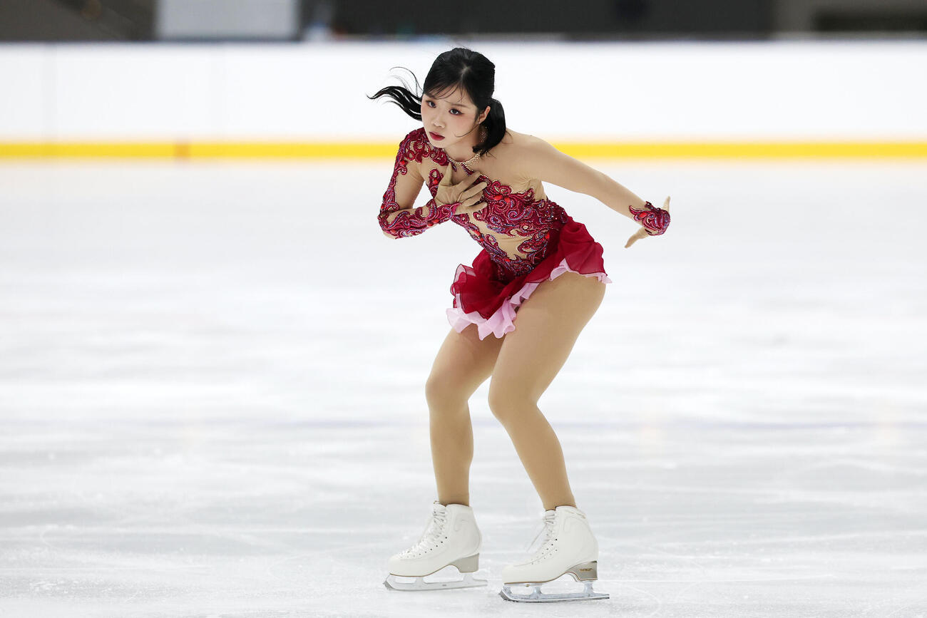 女子SPで華麗な演技を披露する中井亜美（撮影・宮地輝）