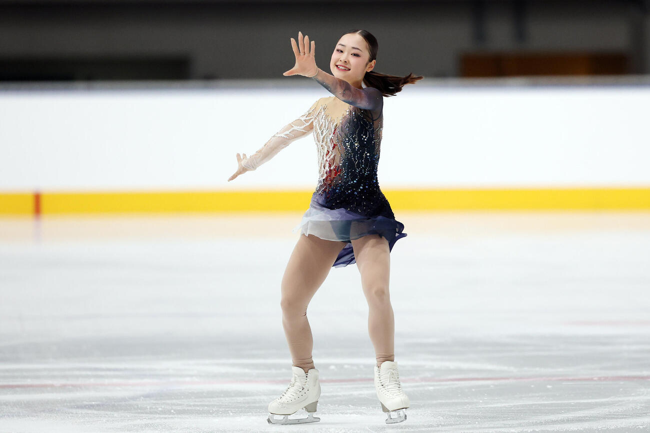 女子SPで華麗な演技を披露する島田麻央（撮影・宮地輝）