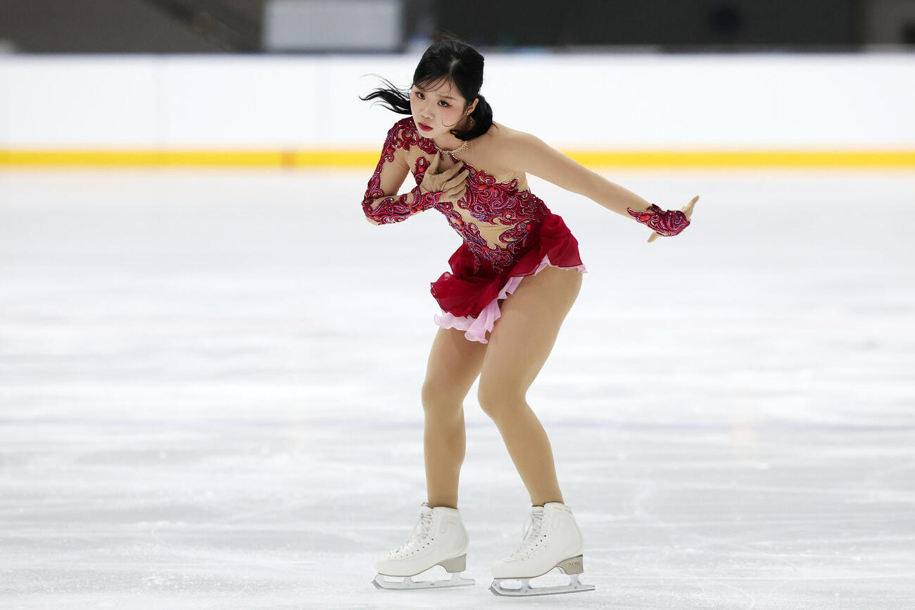 女子SPで華麗な演技を披露する中井亜美（撮影・宮地輝）
