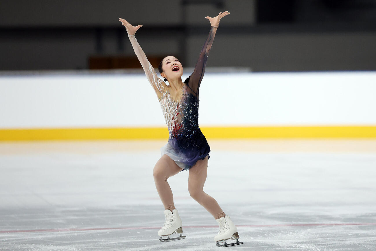 女子SPで華麗な演技を披露する島田麻央（2026年9月4日）