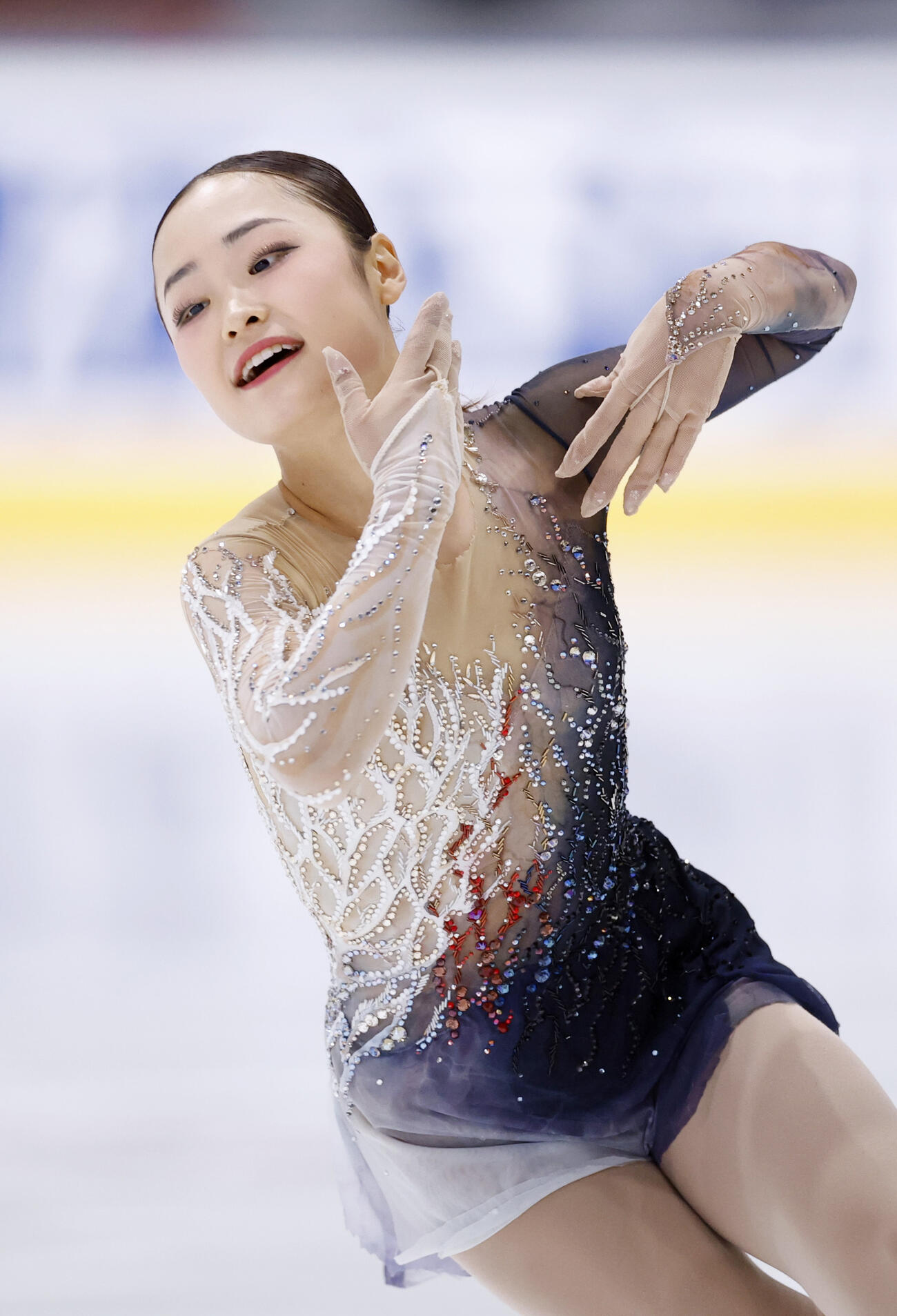 女子SP　演技する島田麻央（2026年9月4日＝共同）
