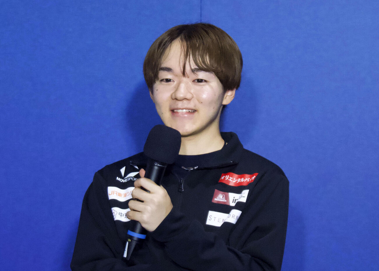 台北市で開かれたイベントで来季の復帰を明言したフィギュアスケート男子の鍵山優真＝20日（共同）