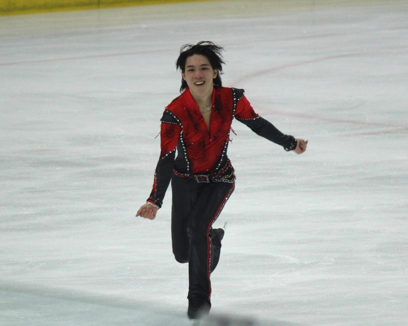 フィギュアスケート関東選手権男子フリーで演技する大島光翔