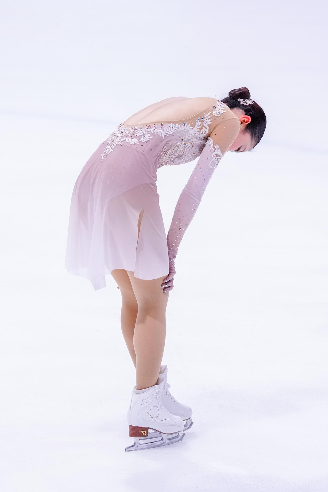 シニア女子フリーで演技を終えた千葉百音（撮影・江口和貴）