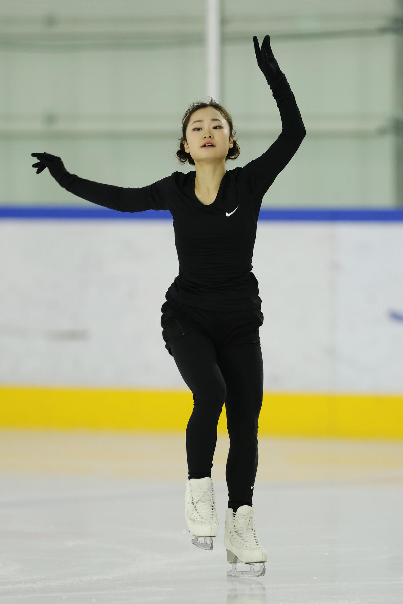 公開練習を行う島田麻央（撮影・前田充）