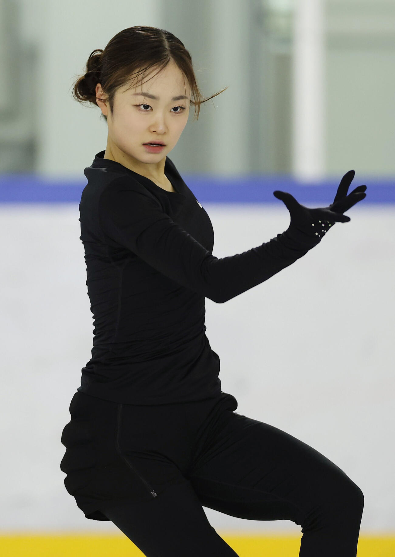 公開練習を行う島田麻央（撮影・前田充）