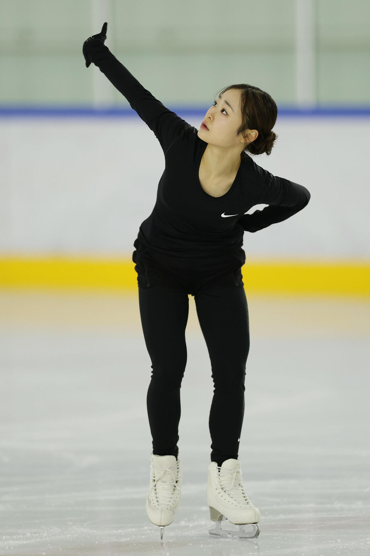 公開練習を行う島田麻央（撮影・前田充）