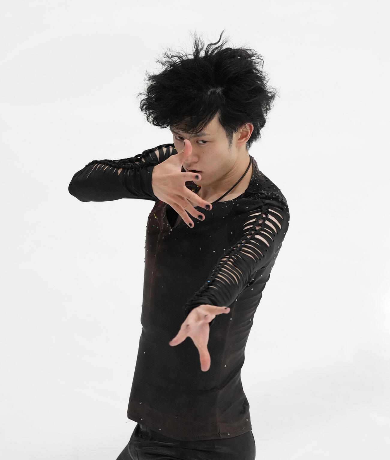 シニア男子SPで華麗な演技を披露する山本草太（撮影・森本幸一）