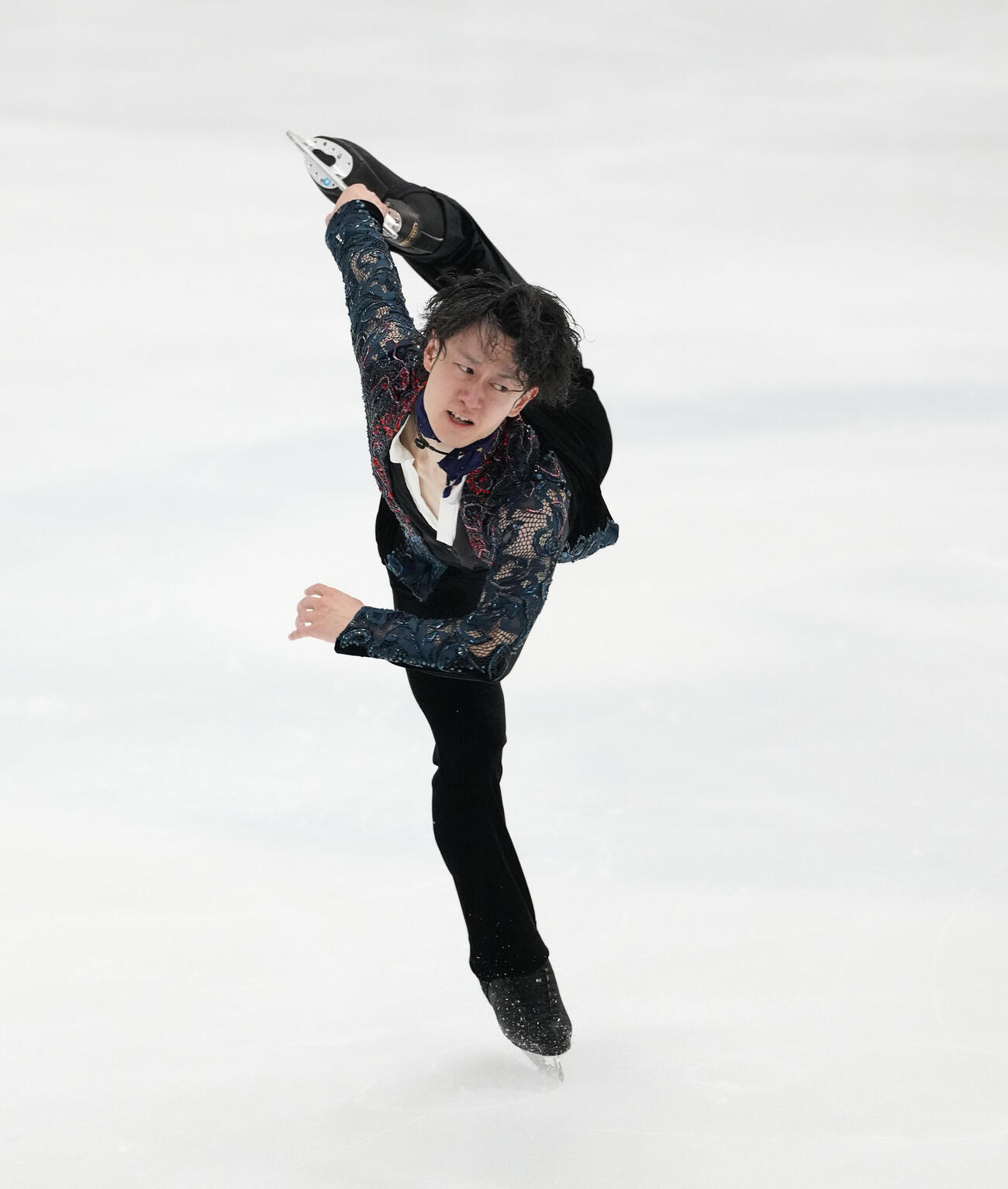 シニア男子フリー　華麗な演技を披露する山本草太（撮影・森本幸一）