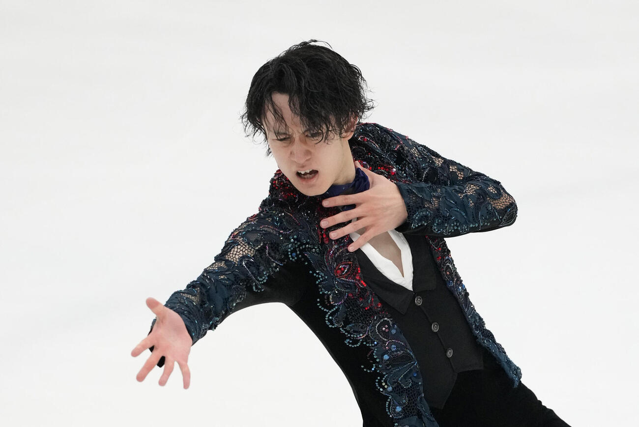 シニア男子フリー　華麗な演技を披露する山本草太（撮影・森本幸一）