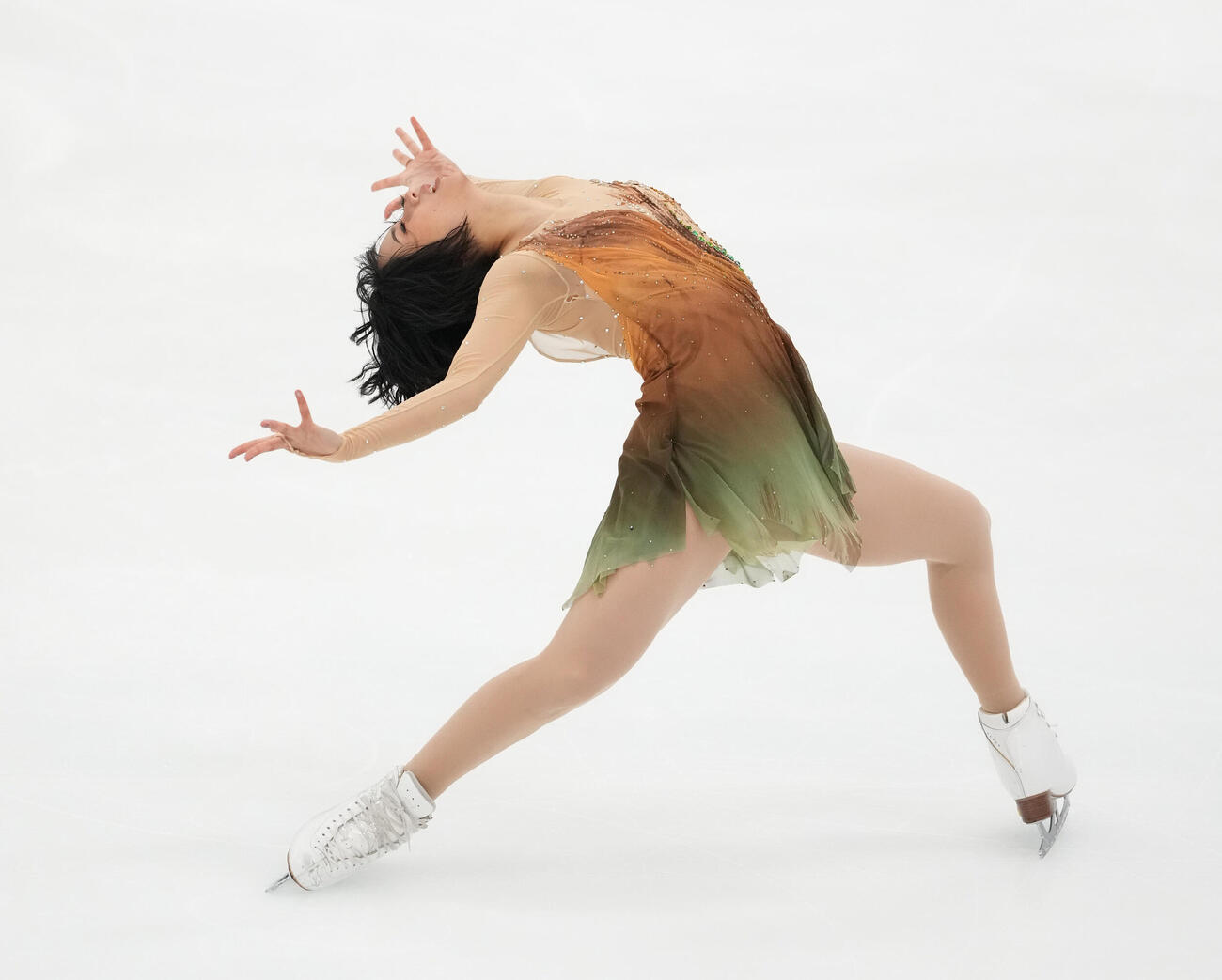 シニア女子フリー　華麗な演技を披露する山下真瑚（撮影・森本幸一）