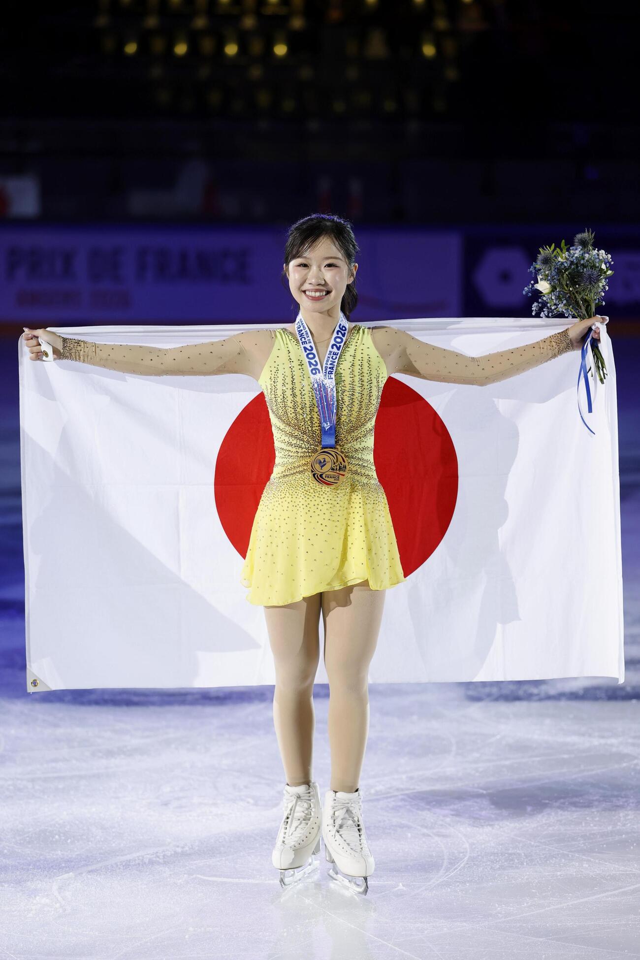 女子で金メダルを獲得した中井亜美（共同）