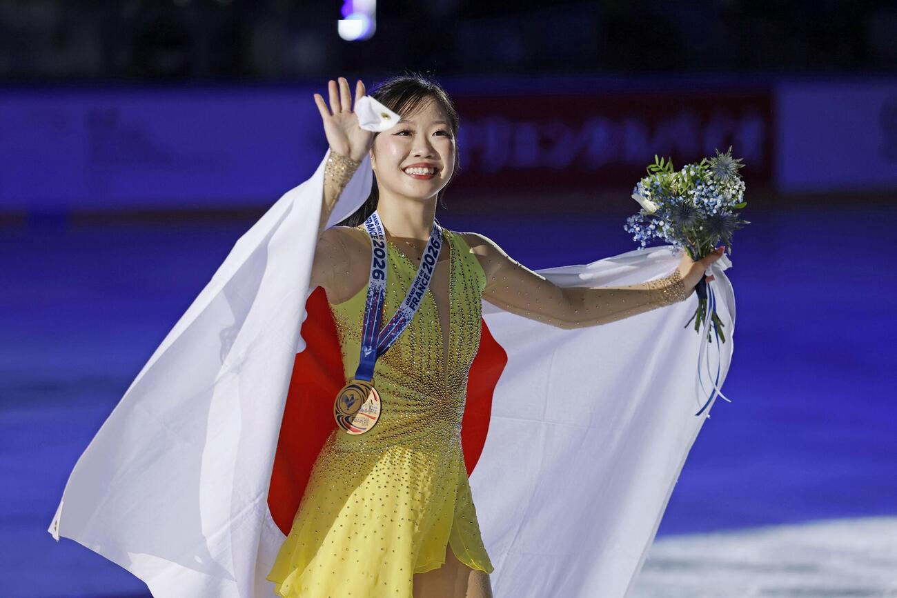 女子で金メダルを獲得した中井亜美（共同）