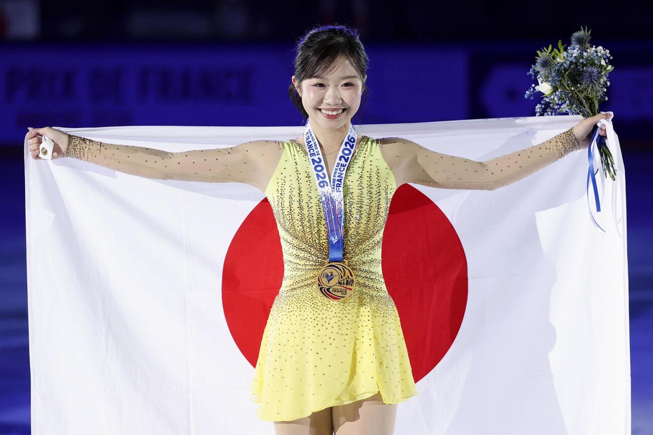 女子で金メダルを獲得した中井亜美（共同）
