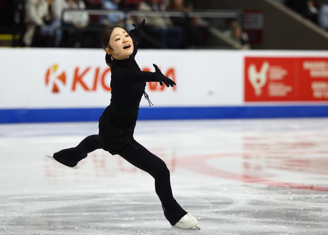 GPシリーズ・スケートカナダ　前日練習に参加した島田麻央（撮影・藤塚大輔）