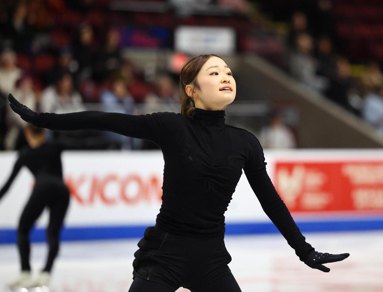 GPシリーズ・スケートカナダ　前日練習に参加した島田麻央（撮影・藤塚大輔）