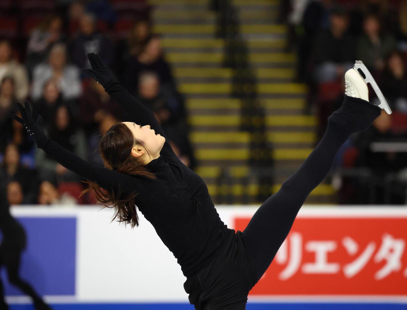 GPシリーズ・スケートカナダ　前日練習に参加した島田麻央（撮影・藤塚大輔）
