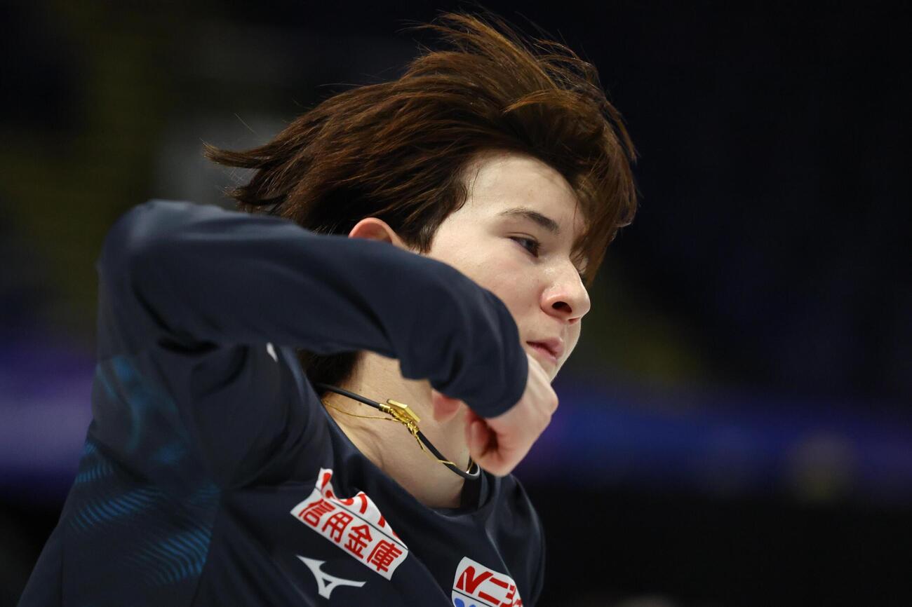 GPシリーズ・スケートカナダ　前日練習に参加した中田璃士（撮影・藤塚大輔）
