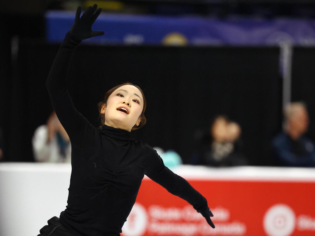 GPシリーズ・スケートカナダ　前日練習に参加した島田麻央（撮影・藤塚大輔）