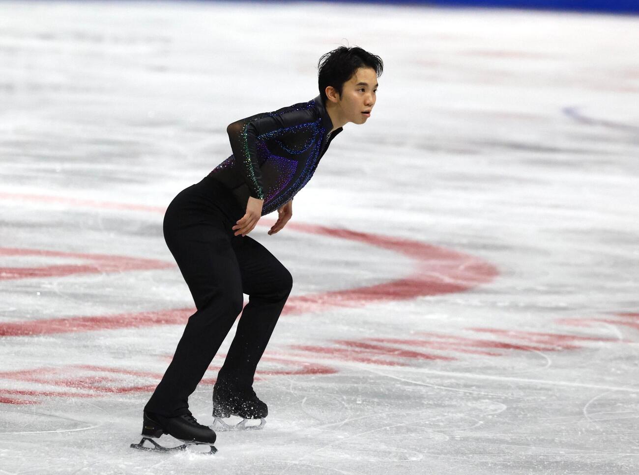 GPシリーズ第2戦スケートカナダ　SPで演技を披露する友野一希（撮影・藤塚大輔）